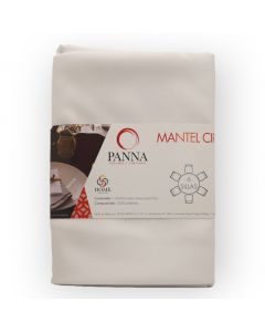 Mantel Decorativo Redondo Tergal Liso Blanco