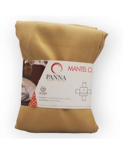 Mantel Decorativo Cuadrado Tergal Liso Beige