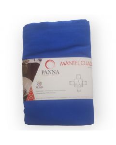 Mantel Decorativo Cuadrado Tergal Liso Azul Cobalto Liso