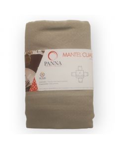 Mantel Decorativo Cuadrado Tergal Liso Gris Perla Liso