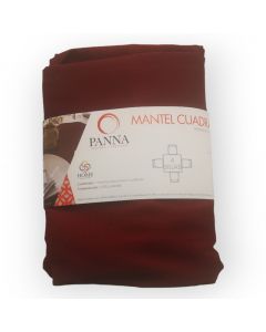 Mantel Decorativo Cuadrado Tergal Liso Rojo Vino Liso