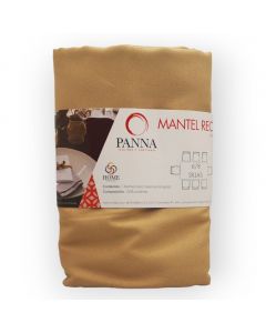 Mantel Decorativo Rectangular Tergal Liso Beige Mediano