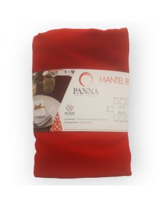 Mantel Decorativo Rectangular Tergal Liso Rojo Liso Mediano
