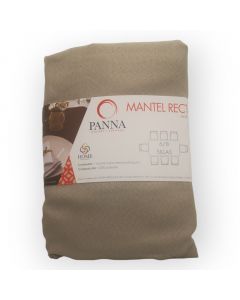 Mantel Decorativo Rectangular Tergal Liso Gris Perla Liso Mediano