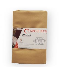 Mantel Decorativo Rectangular Tergal Liso Beige Grande