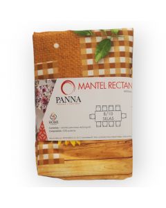 Mantel Decorativo Rectangular Tergal Estampado Beige Girasol Grande