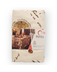 Mantel Decorativo Rectangular Tergal Estampado Beige Coffee Grande