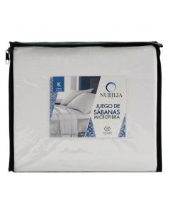 Juego de Sábanas King Size Liso Blanco