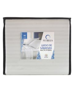 Juego de Sábanas Matrimonial Embossed Blanco