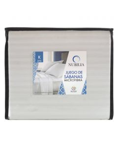 Juego de Sábanas King Size Embossed Blanco