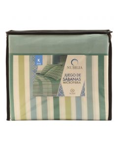 Juego de Sábanas King Size Anali Verde Menta