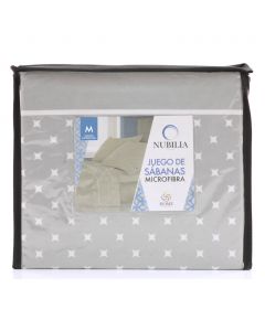 Juego de Sábanas Matrimonial Casanova Gris Perla