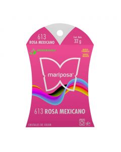 Colorante para telas Mariposa Cristales Rosa Mexicano No.613 de 32 g