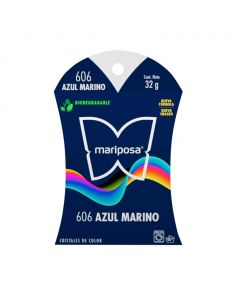 Colorante para telas Mariposa Cristales Azul Marino No.606 de 32 g