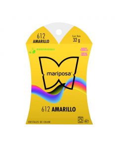 Colorante para telas Mariposa Cristales Amarillo No.612 de 32 g