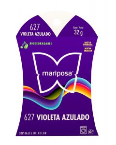 Colorante para telas Mariposa Cristales Violeta Azulado No.627 de 32 g