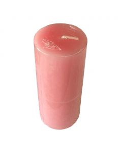 Cirio Cilíndrico Liso Rosa 5 X 11 cm