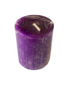 Cirio Cilíndrico Liso Morado 5 X 6 cm