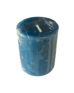 Cirio Cilíndrico Liso Azul Turquesa 5 X 6 cm