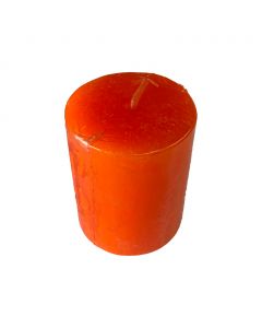 Cirio Cilíndrico Liso Naranja 5 X 6 cm
