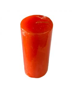 Cirio Cilíndrico Liso Naranja 5 X 11 cm