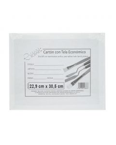 Cartón c/ Tela para pintar Económico Rodin Blanco No.12258