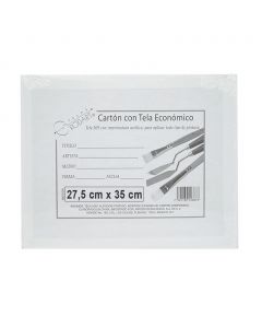 Cartón c/ Tela para pintar Económico Rodin Blanco No.12259