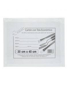 Cartón c/ Tela para pintar Económico Rodin Blanco No.12260