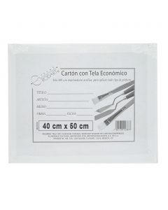 Cartón c/ Tela para pintar Económico Rodin Blanco No.12262