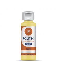 Pintura Acrílica Politec Amarillo Pastel de 60 ml