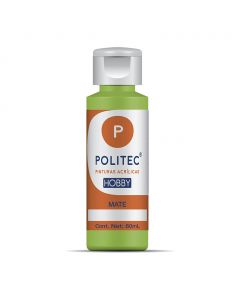 Pintura Acrílica Politec Verde Limón de 60 ml