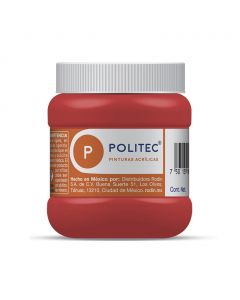 Pintura Acrílica Politec Rojo No.314 de 250 ml
