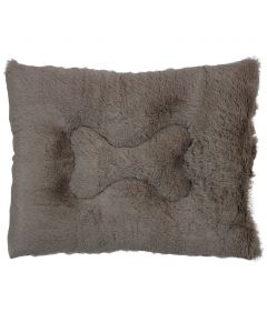 Cama para Mascota Rectangular Pelo Largo Chica Beige