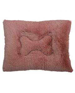 Cama para Mascota Rectangular Pelo Largo Chica Rosa