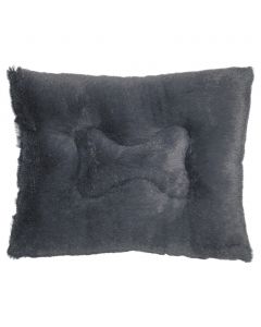 Cama para Mascota Rectangular Pelo Largo Grande Gris