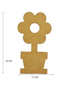 Figuras De Mdf Natural Flor Margarita Con Base Ch