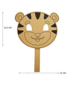 Máscaras Mdf Natural Tigre