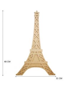 Figuras De Mdf Natural Torre Eiffel Geometrico Gde