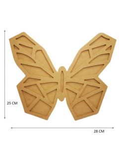 Figuras De Mdf Natural Mariposa Geometrico Gde