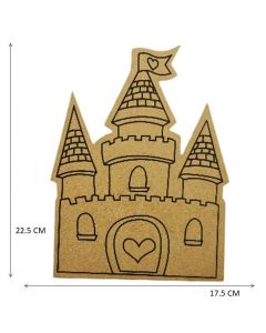 Figuras De Mdf Natural Castillo Med