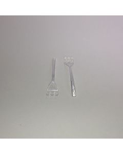 Tenedor de Plástico Mini Transparente