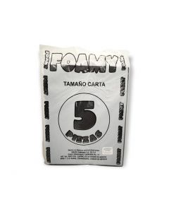 Foami liso tamaño carta Negro