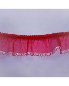 Organza Troquelada Margot Rojo