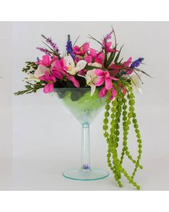 Bases Para Flores Y Dulces Copa Martini Cristal