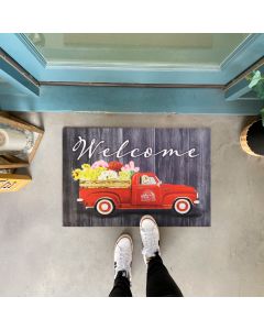 Tapete de Entrada Polytop Caucho Reciclado Gris Oxford Truck Welcome