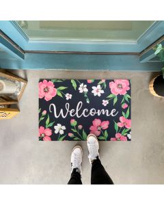 Tapete de Entrada Polytop Caucho Reciclado Marino Floral Welcome