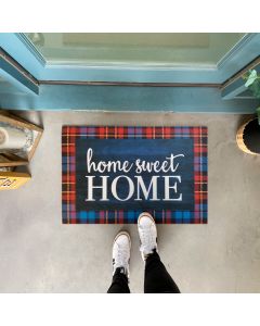Tapete de Entrada Polytop Caucho Reciclado Marino Home Sweet Home Tartan