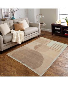 Tapete Decorativo Tianjin #1 Café Beige Geométrica Taupe Grande