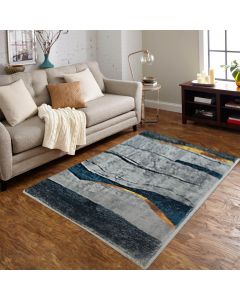 Tapete Decorativo Tianjin #6 Plata Waves Grande