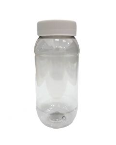 Tarro de Pet Transparente Con Tapa Blanca Redondo 1000 ml